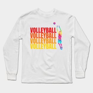 volleyball art design Long Sleeve T-Shirt